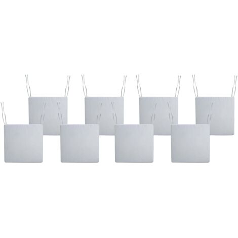 Gartenstuhlkissen 8er Set SASSARI PREMIUM 46 x 46 cm Hellgrau