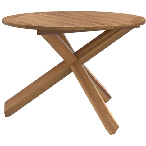 Gartentisch Ø109x74 cm Massivholz Teak vidaXL