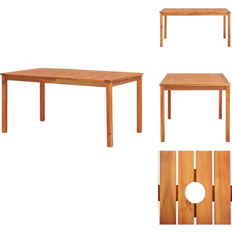 Gartentisch 150x90x74 cm Massivholz Akazie - Gartentisch - Esstisch - Akazienholz - Outdoor Möbel - Terrassenmöbel