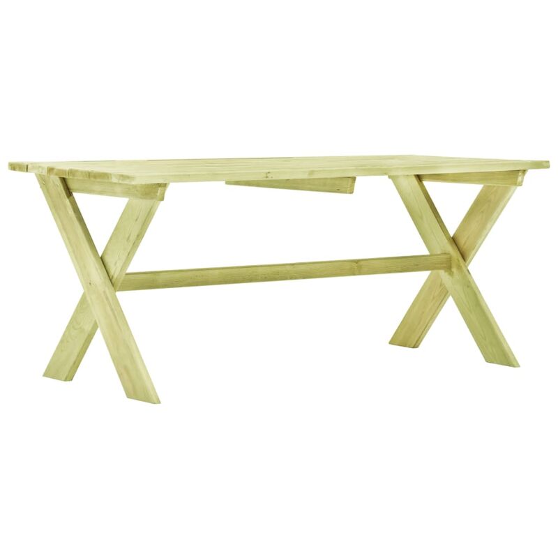 Gartentisch 170×73×70 cm Imprägniertes Kiefernholz - Grün - Vidaxl