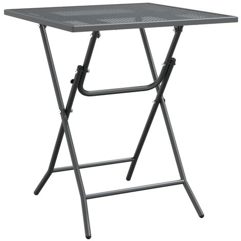 Gartentisch 60x60x72 cm Streckmetall Anthrazit vidaXL