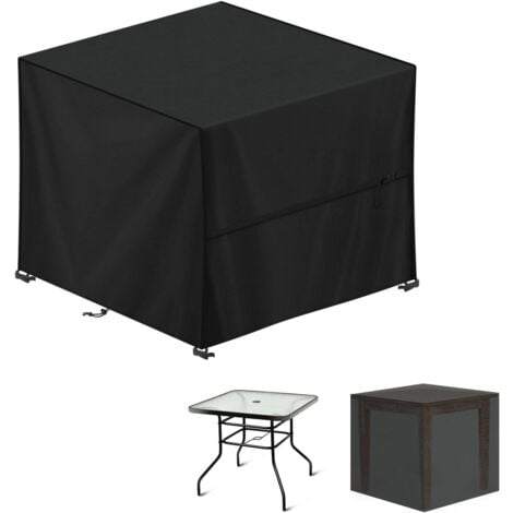 ZVD Gartentisch-Abdeckung, 90x90x90cm quadratische Gartenmöbel-Abdeckung, wasserdichte Gartenmöbel-Schutzhülle, Gartentisch-Abdeckung, Anti-UV, 420D Oxford Outdoor-Tisch-Abdeckung