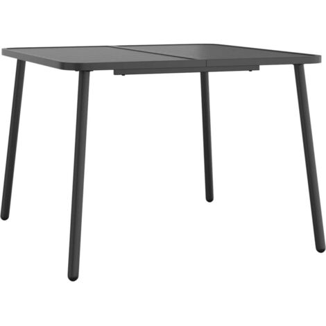 Gartentisch Anthrazit 100x100x71 cm Stahl vidaXL