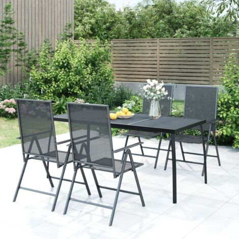 Gartentisch Anthrazit 165x80x72 cm Stahlgitter vidaXL