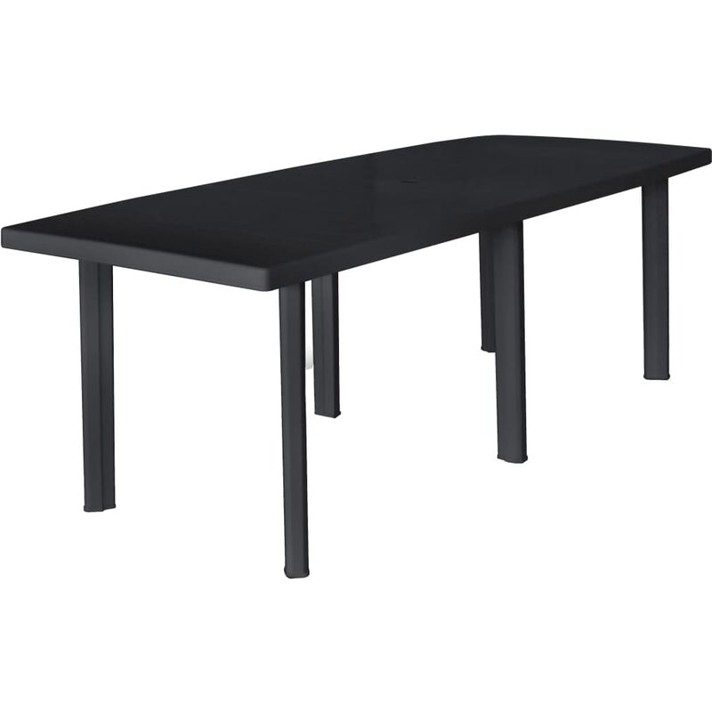 Betterlife - Gartentisch Anthrazit 216 x 90 x 72 cm Kunststoff