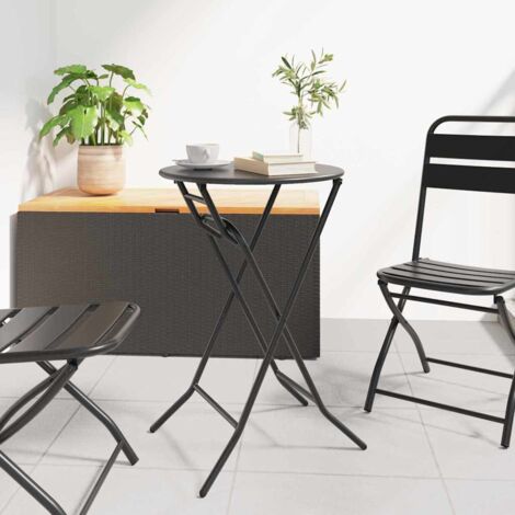 Gartentisch Anthrazit 50 x 50 x 72 cm Stahl vidaXL