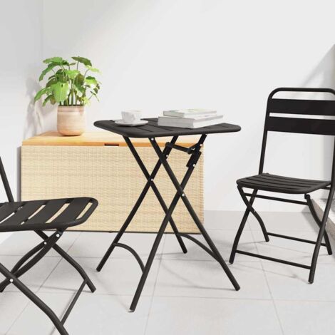Gartentisch Anthrazit 55 x 55 x 73 cm Pulverbeschichteter Stahl vidaXL