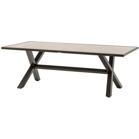 Gartentisch Axiome Praline &amp Braun 8-Sitzer aus Aluminium  - Hespéride