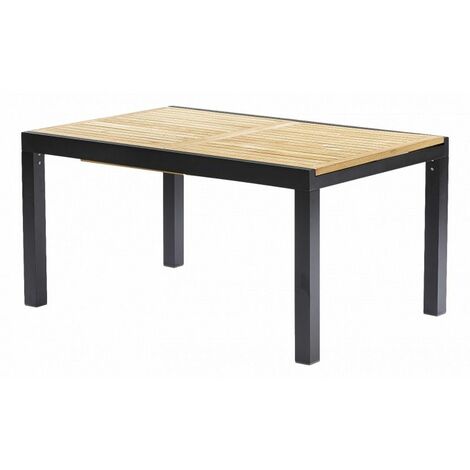 Gartentisch Bali T 6 / 10 Teak Schwarz Wilsa Garden