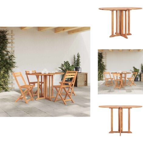 Gartentisch Butterfly Klappbar 120x70x75 cm Teak Massivholz - Gartenmöbel - Teakwood - Gartentisch - Klappbarer Tisch - Esstisch