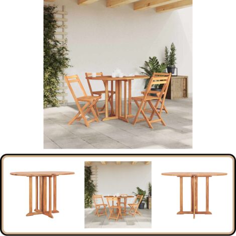 Gartentisch Butterfly Klappbar 120x70x75 cm Teak Massivholz - Gartenmöbel - Teakwood - Gartentisch - Klappbarer Tisch - Esstisch