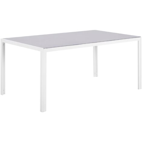 Gartentisch CATANIA 160 cm 91 cm Glas Grau