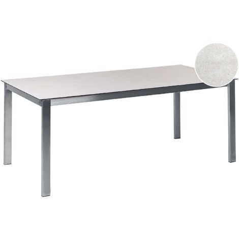 Gartentisch COSOLETO 180 cm 90 cm Glas Weiß