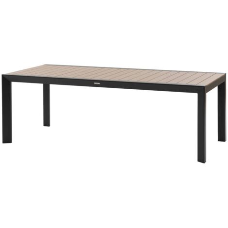 Gartentisch Évasion Holzeffekt honey & graphite 8 Plätze lates aus Aluminium - Hespéride