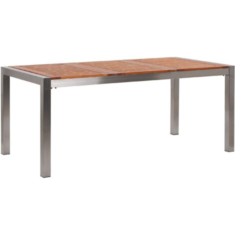 Gartentisch GROSSETO 180 cm 90 cm Eukalyptusholz Braun