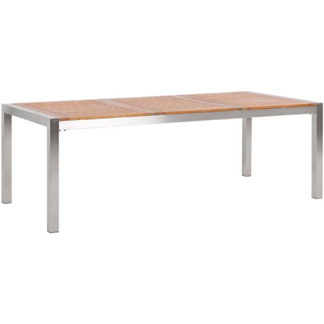 Gartentisch GROSSETO 220 cm 100 cm Eukalyptusholz Braun