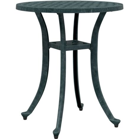 Gartentisch grün Ø48x53 cm aus Gussaluminium