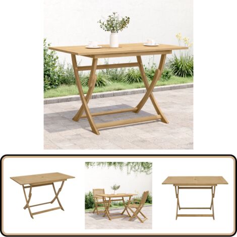 Gartentisch Klappbar 120x70x75 cm Massivholz Akazie - Holztisch - Esszimmertisch - Gartentisch - Akzidenzholzmöbel - Outdoortisch