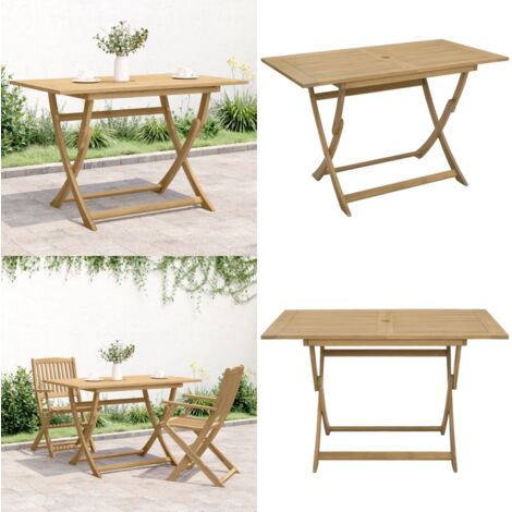 Gartentisch Klappbar 120x70x75 cm Massivholz Akazie - Holztisch - Esszimmertisch - Gartentisch - Akzidenzholzmöbel - Outdoortisch - Home & Living