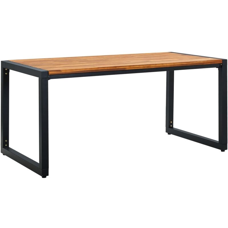 Vidaxl - Gartentisch mit Beinen in U-Form 160×80×75 cm Akazie Massivholz - Braun