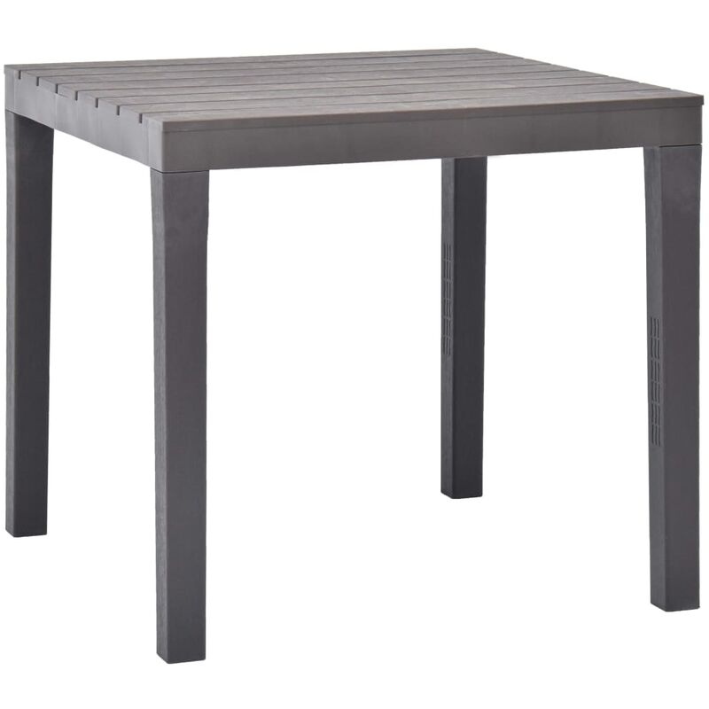 Gartentisch Moccafarben 78 x 78 x 72 cm Kunststoff - Braun
