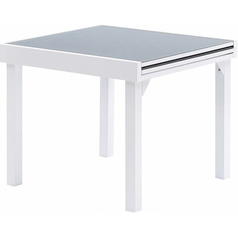 Gartentisch Modulo T 4 / 8 Full Glas Weiß Wilsa Garden