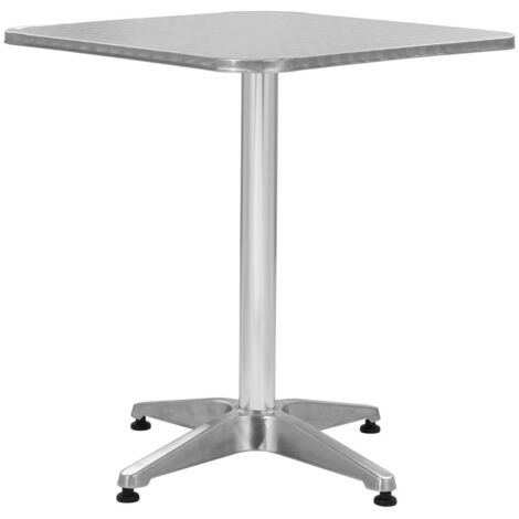 Gartentisch Silbern 60x60x70 cm Aluminium vidaXL