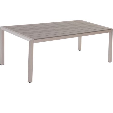 Gartentisch VERNIO 180 cm 90 cm Metall Grau