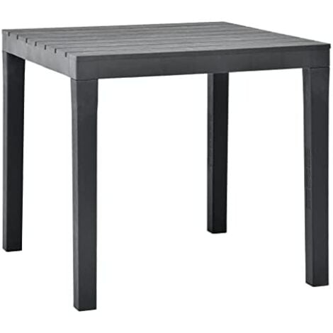 Gartentisch Vicenza, Quadratischer Gartentisch, feststehender Tisch für den Innen- und Außenbereich, 100 % Made in Italy, 100 % Made in Italy, Cm 78x78h72, Anthrazit