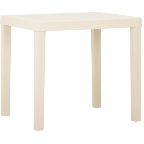 Gartentisch Weiß 79x65x72 cm Kunststoff
