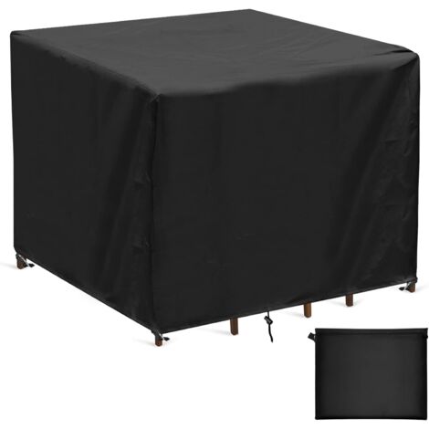 Gartentischabdeckungen, 420D Oxford quadratische Gartenmöbelabdeckung wasserdicht, windbeständig, quadratische Gartentisch-Schutzabdeckung für den Außenbereich, 90 x 90 x 90 cm