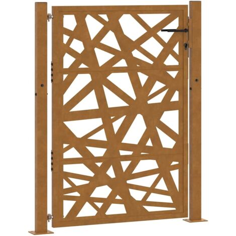 Gartentor 100x125 cm Cortenstahl Helles Design vidaXL