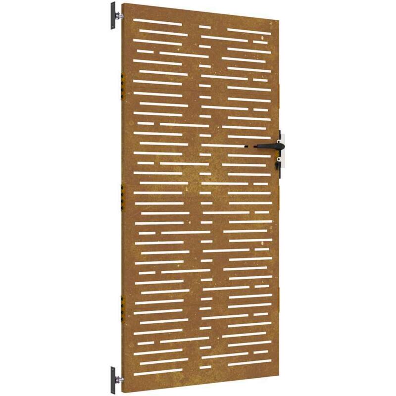 Vidaxl - Gartentor 85x200 Cm Cortenstahl Quadratisches Design