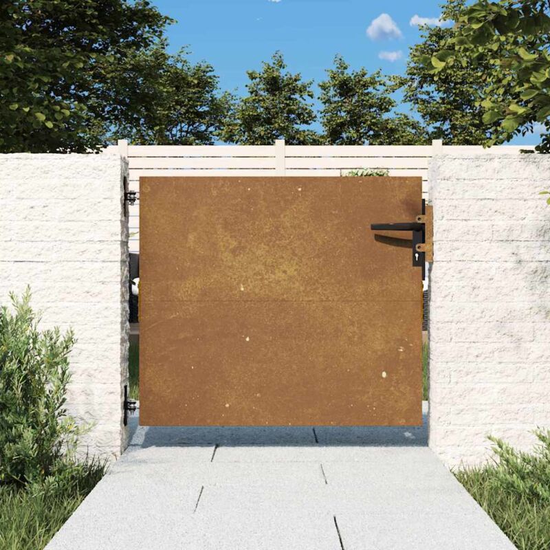 Vidaxl Gartentor 85x75 Cm Cortenstahl