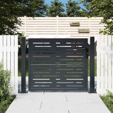 Gartentor Anthrazit 100x75 cm Stahl Quadratisches Design