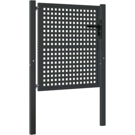 Gartentor Anthrazit 105x100 cm Stahl vidaXL