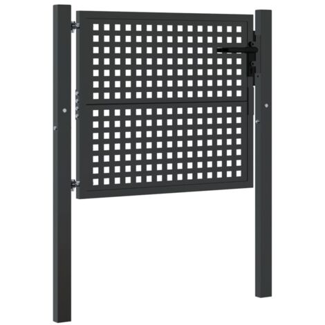 Gartentor Anthrazit 105x75 cm Stahl vidaXL