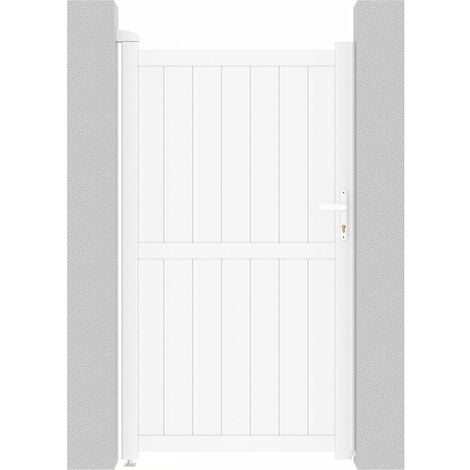 HABITAT ET JARDIN Gartentor aus Aluminium Lola - 101.2 x 180.9 cm - Weiß