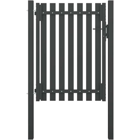 Gartentor aus Stahl 100 x 125 cm Anthrazit