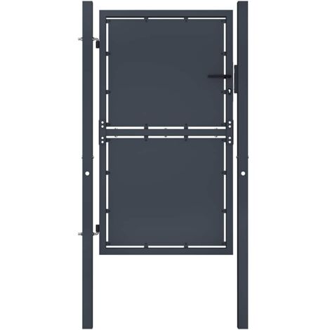 Gartentor aus Stahl 100 x 175 cm Anthrazit