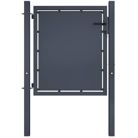 Gartentor aus Stahl 100 x 75 cm Anthrazit