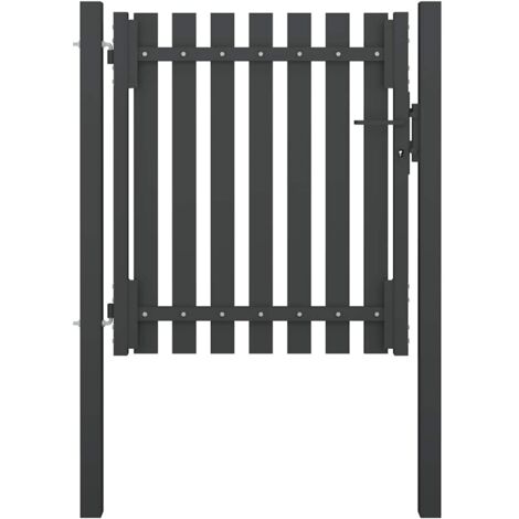 Gartentor aus Stahl 100 x 75 cm Anthrazit