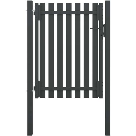 Gartentor Stahl 1x1,7 m Anthrazit vidaXL