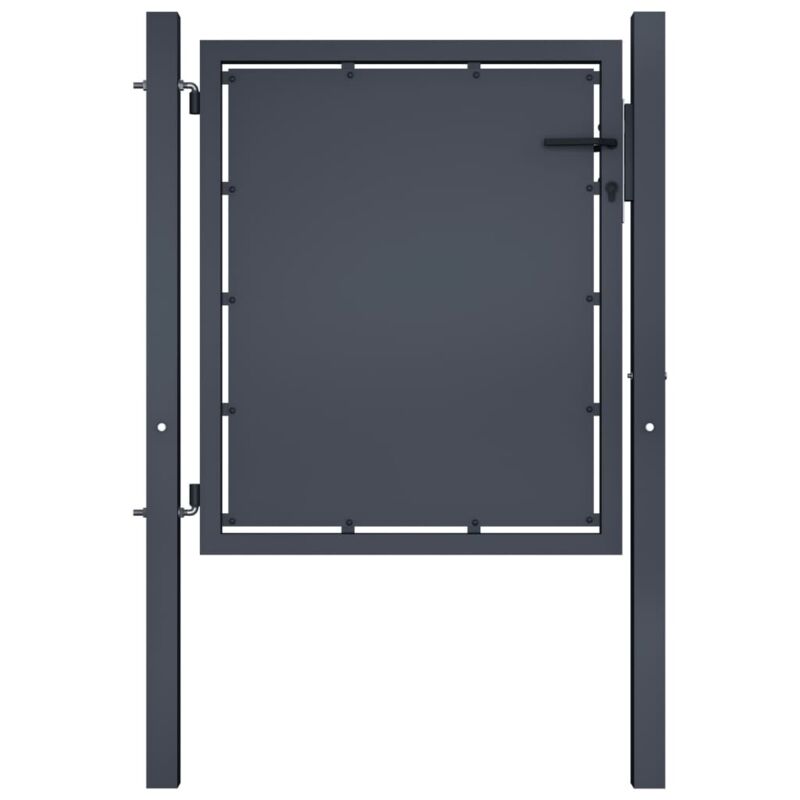 Gartentor Stahl 100 X 75 Cm Anthrazit - Vidaxl