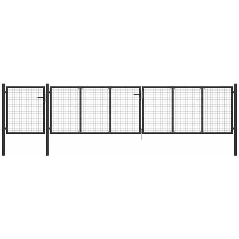 Gartentor Stahl 500×75 cm Anthrazit