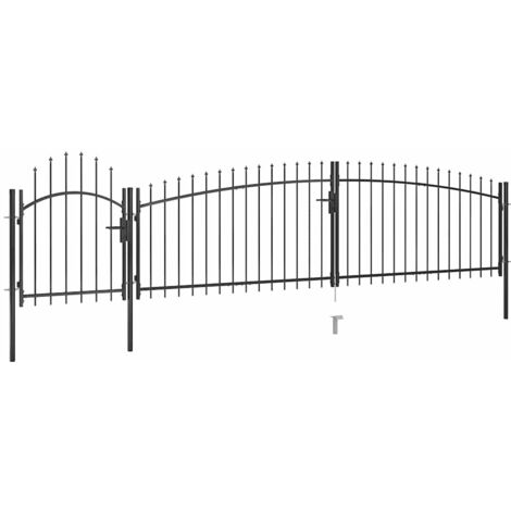 Gartentor Woerden mit Speerspitze 5x1 m Schwarz