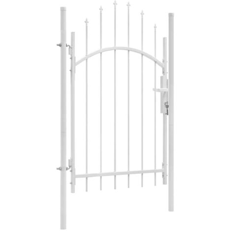 Gartentor Woerden Stahl 1x2,25 m Weiß