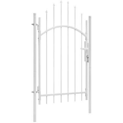 Gartentor Woerden Stahl 1x2,45 m Weiß