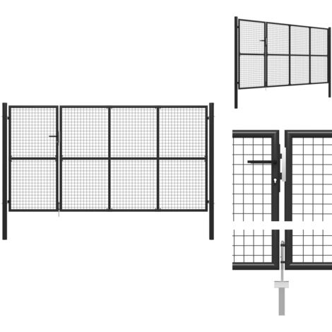 Gartentore - Living Gartentor Stahl 350 x 150 cm Anthrazit