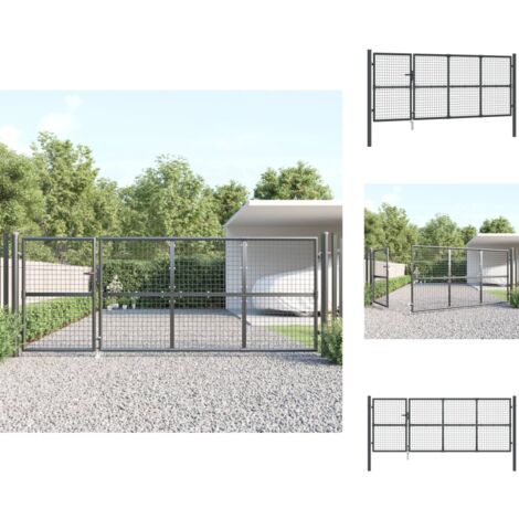 Gartentore - Living Mesh-Gartentor Anthrazit 350x175 cm Verzinkter Stahl